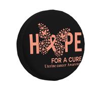 Espoir Cancer De L'Utérus Housse pour Roue Pneu Imperméable Housse Pneu De Rechange Durable Housse De Pneu De Secours Universelle pour Trailerrv Auto Remorque Voiture 17inch