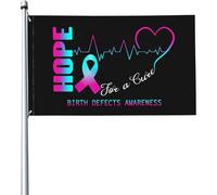 Espoir De Guérison Et Sensibilisation Aux Malformations Congénitales Drapeau De Jardin Drôle Drapeaux De Jardin Avec Œillets Drapeaux Décoratif Pour Porche Extérieure Patio 90X150Cm