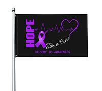 Espoir De Guérison : Sensibilisation À La Trisomie 18 Drapeau De Jardin Avec Œillets Garden Flag Drôle Drapeaux Décoratif Pour Porche Balcon Extérieure 90X150Cm