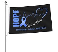 Espoir Pour La Sensibilisation Au Cancer De L'Œsophage Colorée Drapeau De Jardin Durable Drapeaux Décoratif Décoration Pour Intérieure Extérieure Pelouse 90X150Cm
