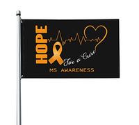 Espoir Pour Une Guérison Et Sensibilisation À La Sclérose En Plaques Bannière Avec Œillets Drapeau De Jardin Drôle Drapeaux De Jardin Pour Intérieure Balcon Pelouse 90X150Cm