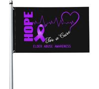 Espoir Pour Une Guérison - Sensibilisation À La Maltraitance Des Personnes Âgées Garden Flag Drôle Drapeaux Décoratif Durable Drapeaux De Jardin Pour Patio Porche Pelouse 90X150Cm