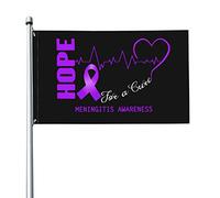 Espoir Pour Une Guérison - Sensibilisation À La Méningite Drapeaux Décoratif Colorée Garden Flag Durable Bannière Pour Porche Patio Pelouse 90X150Cm