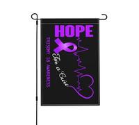 Espoir Pour Une Sensibilisation À La Guérison De La Trisomie 18 Drapeaux De Jardin Avec Œillets Bannière Double Face Drapeau De Cour Pour Fêtes Extérieure Dortoirs 30X45cm