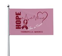 Espoir Pour Une Sensibilisation À La Thrombophilie Guérie Drapeau De Jardin Avec Œillets Drapeaux De Jardin Drôle Drapeaux Décoratif Pour Intérieure Extérieure Balcon 90X150Cm