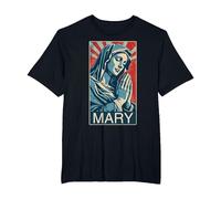 Espoir SACRÉ - Prière de la Sainte Vierge Marie T-Shirt, Homme Grandes Tailles, Noir, 3X Tall