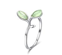Espoir un arbre vert quitte les bourgeons d'arbres anneaux de doigt féminin pour femmes bijoux