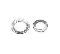 EsportsMJJ 100Pcs M3 M4 acier inoxydable double-face rondelles dentées de sécurité à ressort de verrouillage anti-dérapant rondelle - M3