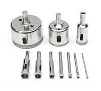 EsportsMJJ 10Pcs 3-50 mm Diamant Mèches en Verre Ensemble Scie À Trous Outils