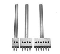 EsportsMJJ 3Pcs 4/5/6/8Mm 2/4/6 Dents En Cuir Outils D'Artisanat Trou Ciseau Gravage Couture Punch Outils Kit - 4Mm