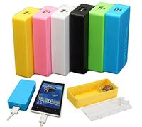 EsportsMJJ Boîte De 2 X 18650 USB Power Bank Batterie Chargeur Case Bricolage 5600mAh pour iPhone Sumsang-Noir