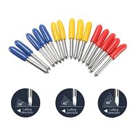 EsportsMJJ Lames De Couteau 15Pcs 30/45/60 Degree GCC Cutting Plotter Coupeur De Vinyle Lame pour Roland Cutter