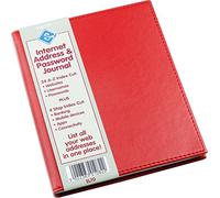 Esposti Carnet Personnel d'Adresses Internet et Mots de Passe Registre Organisateur - Rouge - (Taille: 14.5cm x 17.8cm)