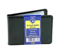 Esposti Porte-cartes de crédit fin pour homme | Portefeuille pour homme | Blocage RFID | Design minimaliste léger | 12 emplacements pour cartes, Noir , Classique