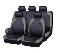 EsprAL 5 sièges Ensemble Complet Voiture Cuir siège Housses, pour Citroen C3 C2 C3 XR C4 Cactus C4 Picasso C5 C6 DS3 DS4 DS5 ImperméAble Respirant Nonslip Protection Housse Accessoire,A/Black Gray