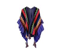 EsprAL Châle bohème coloré, Poncho Chaud rétro pour Femmes, Ponchos pour Femmes (One Size,7)