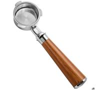 Espresso Bottomless Porte-filtre 51mm Compatible avec DeLonghi Dedica Machine à Café Smeg,Acier Inoxydable