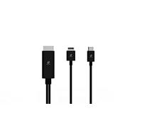espresso Displays EC0011 câble vidéo et adaptateur 1 m HDMI + USB Type-A USB Type-C Noir