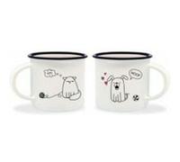 Liens Tasses de café, Multicolore, 5.5 x 5.5 x 5 cm Chien et Chat (Dog&Cat) 5.5x5.5x5 cm Multicolore