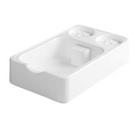 Espresso Knock Box Organiseur en acier ABS | Cet organisateur compact combine un support de tamper, une fente distributeur et une boîte à frapper pour garder votre