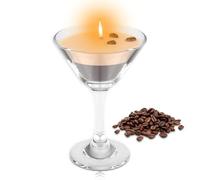 Espresso Martini Bougie parfumée au café avec cire de soja naturelle et noyau en coton Bougie parfumée Café Martini Bougie en verre pour femmes et hommes amateurs de café