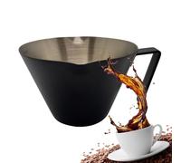 Espresso Measuring Cup With Handle - Double Spout Metal Measuring Cup |Shot Pitcher With v-shapedd Mouth With Handle Three Scale For Dosing Mixing Drinks Baking Cooking Coffee