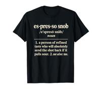 Espresso Snob Definition Funny Coffee Lover Barista Humor T-Shirt