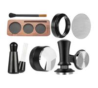 Espresso Tamper Kit - Heat Resistant Protective Compression Head | Premium Food-Grade 304 Stainless Steel, 51mm Espresso Accessories, Dining Room Bar, Polished Chrome Silver