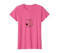 Espresso Then Prosecco Funny Coffee Wine Lovers T-Shirt, Femme, Rose chiné, XL