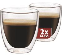 espresso verre à double paroi 6,5 cm 2 pièces
