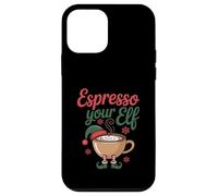 Espresso Your Elf Jeu de Puns de café de Noël Mignon Accro à la caféine Coque pour iPhone 12 Mini