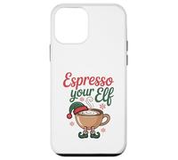 Espresso Your Elf Jeu de Puns de café de Noël Mignon Accro à la caféine Coque pour iPhone 12 Mini