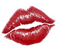 Espresso Yourself - Famous Lipstick Kiss Tattoo (lot de 4) - Rouge à lèvres imprimées de 7,6 cm - Tatouage dos inspiré de la pop star - Encre temporaire qui frappe différents