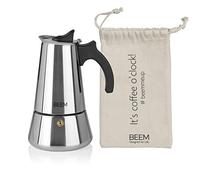 ESPRESSOMAKER A BOIS Cafetière espresso - 6 tasses | cafetière à induction | acier inoxydable | 200-300 ml de moka | cafetière espresso de camping | plus sac