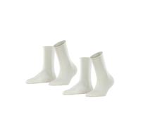 ESPRIT Basic Pure Multipack W So coton unies lot de 2 paires, Chaussettes Femme, Blanc Off-White 2040, 35-38