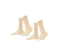 ESPRIT Basic Pure Multipack W So coton unies lot de 2 paires, Chaussettes Femme, Beige Cream 4011, 35-38