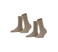 ESPRIT Uni 2-Pack W So Coton Unies Lot de 2 Paires Chaussettes, Marron (Nutmeg Melange 5410), 39-42 Femme