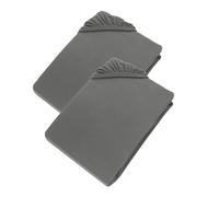 Esprit 2X Drap Housse 90x190 Enfant Coton Anthracite - Drap-Housse 90x200 Bonnet 30 - Housse de Couette 120x190 pour Matelas jusqu'à 30cm - certifié Oeko-Tex - Linge de Lit pour Maison - Confortable
