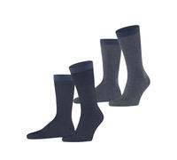 ESPRIT Allover Stripe Multipack M So coton fantaisie lot de 2 paires, Chaussettes Homme, Bleu Marine Jeans 0100, 43-46