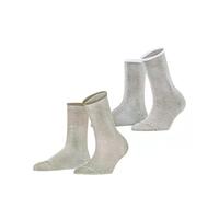 ESPRIT Allover Stripe Multipack W So coton fantaisie 2 paires, Chaussettes Femme, Multicolore White Seagrass 0410, 39-42