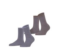 ESPRIT Allover Stripe Multipack W So coton fantaisie lot de 2 paires, Chaussettes Femme, Marron Brown Mix 0190, 35-38