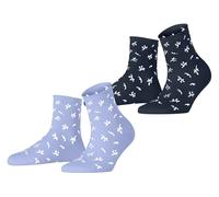 Esprit Aux femmes Floral Coton Chaussettes - Bleu