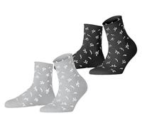 Esprit Aux femmes Floral Coton Chaussettes - Gris