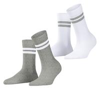 Esprit Aux femmes Rayé Coton Chaussettes - Gris