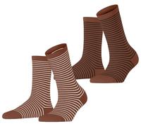 Esprit Aux femmes Rayé Coton Chaussettes - marron
