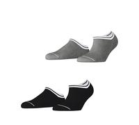 ESPRIT Base Stripe Multipack W Sn coton fantaisie 2 paires, Chaussettes basses Femme, Multicolore Grey Navy Blue 0050, 39-42