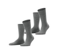 ESPRIT Basic Easy Multipack M So coton unies lot de 2 paires, Chaussettes Homme, Gris Light Grey Melange 3390, 43-46