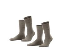 ESPRIT Basic Easy Multipack M So coton unies lot de 2 paires, Chaussettes Homme, Marron Nutmeg Melange 5410, 47-50