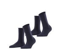 Esprit Chaussettes Femme Basic Pure 6490 – Lot de 2 Coton Bleu Navy Melange 35-38