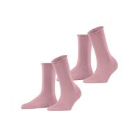 ESPRIT Basic Pure Multipack W So coton unies lot de 2 paires, Chaussettes Femme, Rose Flamingo 8402, 39-42